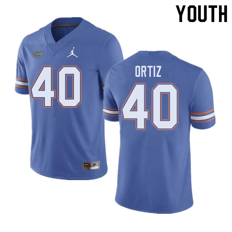 Jordan Brand Youth #40 Marco Ortiz Florida Gators College Football Jerseys Sale-Blue - Click Image to Close